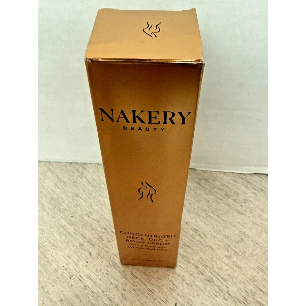 Nakery Concentrated Neck, Dec & Boob Serum Wrinkle Reducing 3.88 Oz - NEW IN BOX